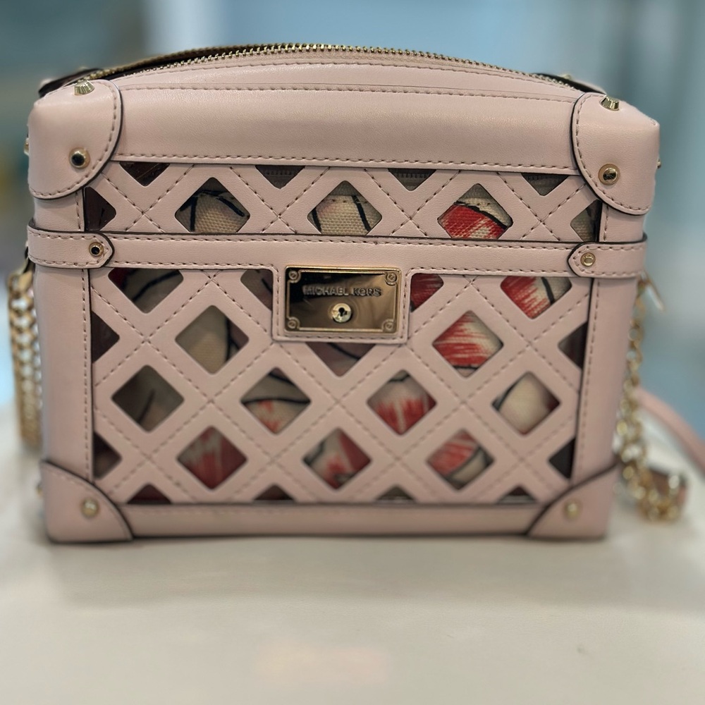 Michael Kors Pink Geometric Crossbody Bag